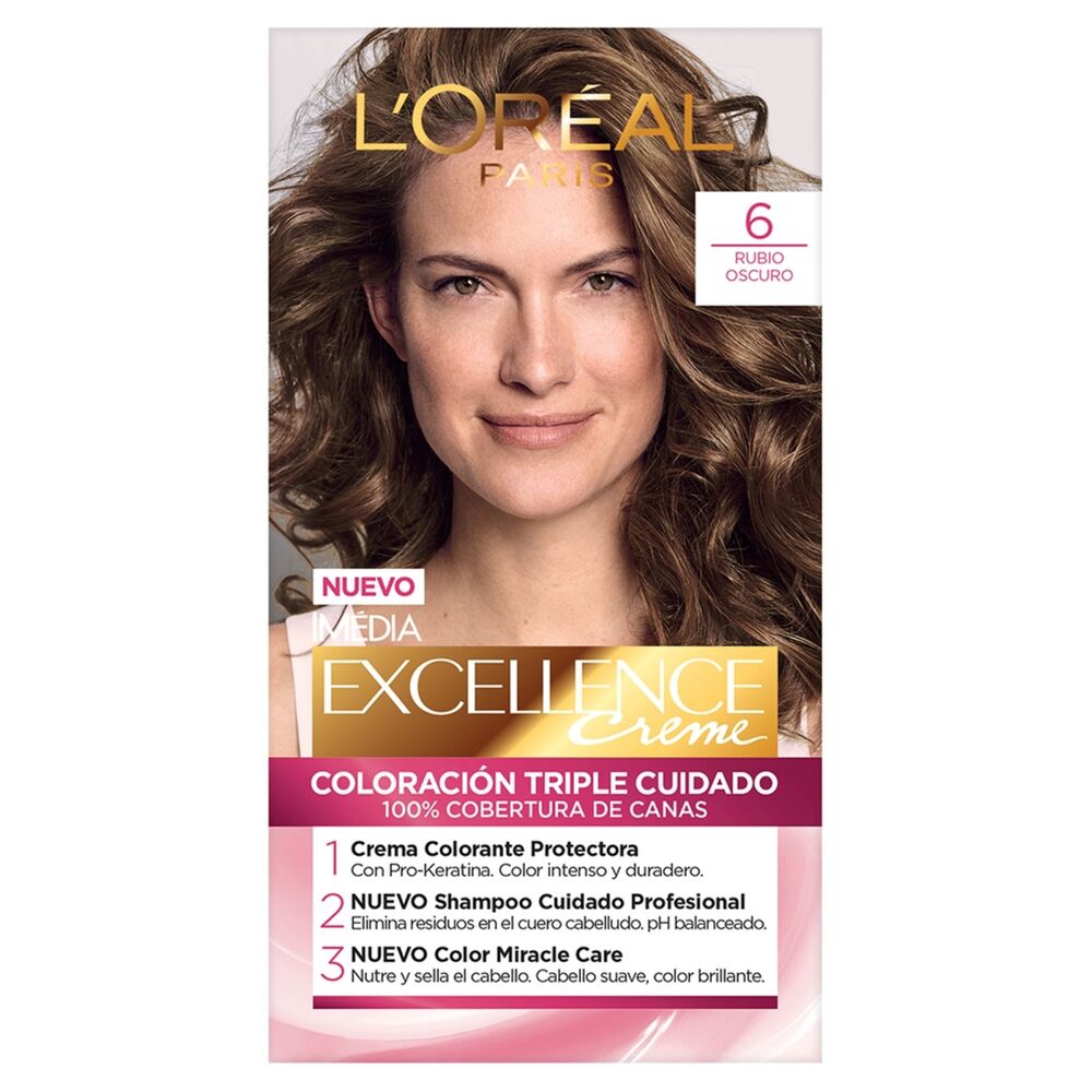 Tinte Loreal Excellence Creme 6 Rubio Oscuro