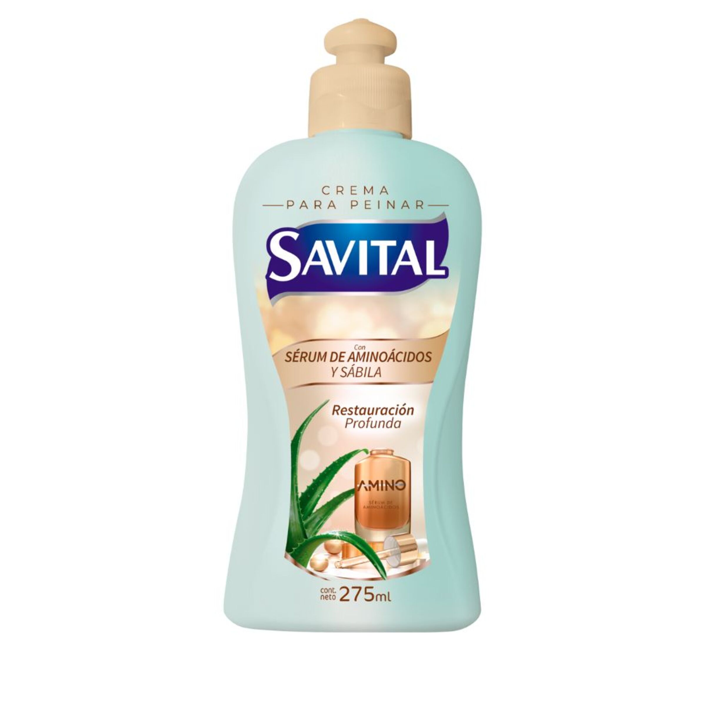 CREMA PARA PEINAR SAVITAL CON SERUM DE AMINOACIDOS Y SABILA RESTAURACION PROFUNDA