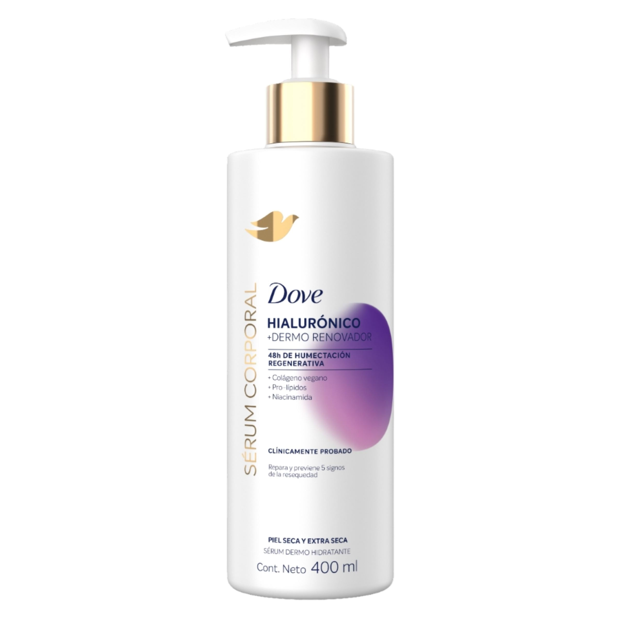 SERUM CORPORAL DOVE HIALURONICO + DERMORENOVA PIEL SECA Y EXTRA SECA