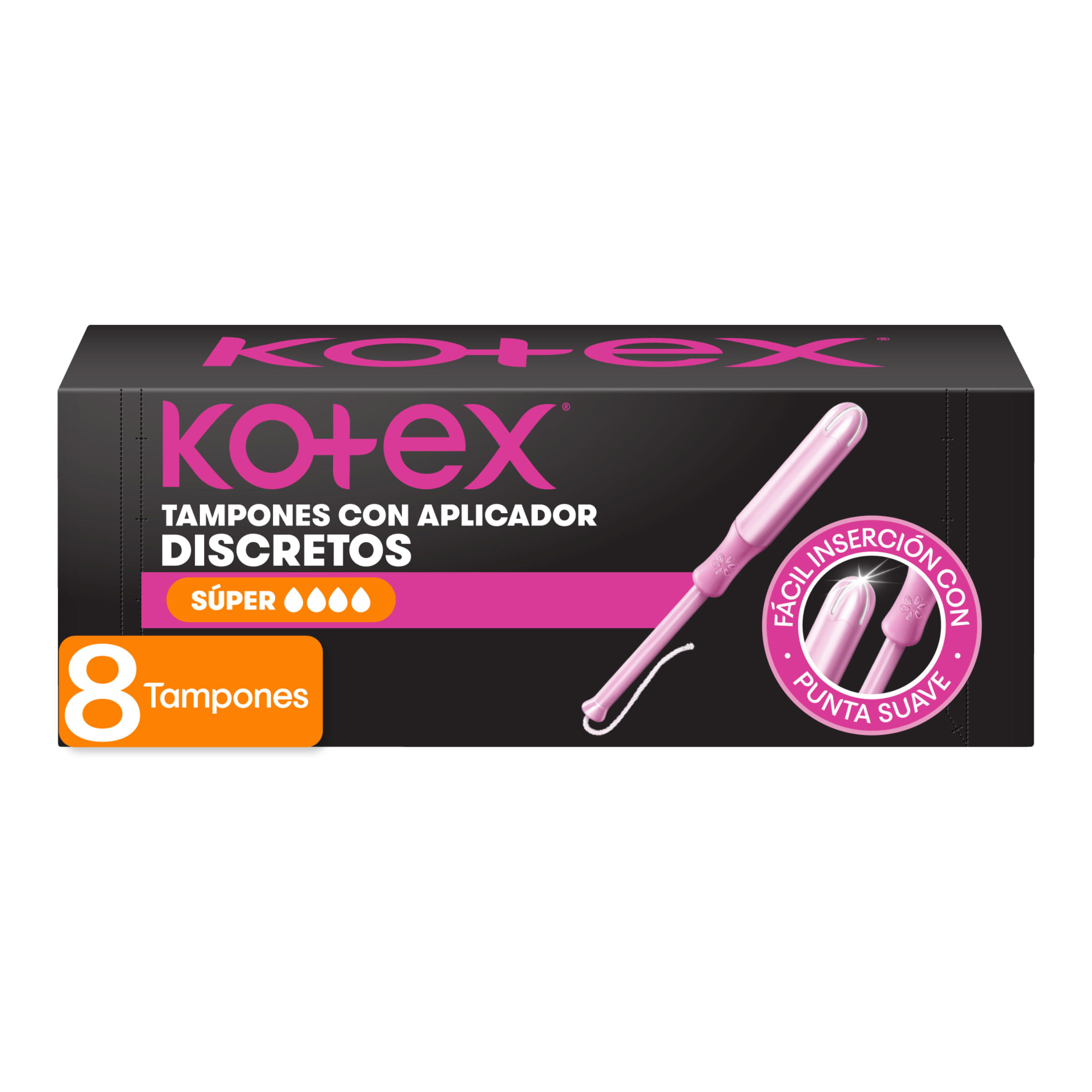 Tampones Kotex Aplicador Super