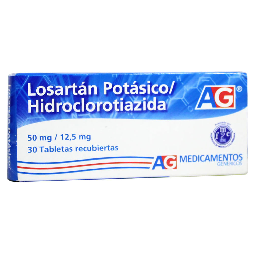 LOSARTAN  POTASICO/ HIDROCLOROTIAZIDA 50/12.5 MG (AG)