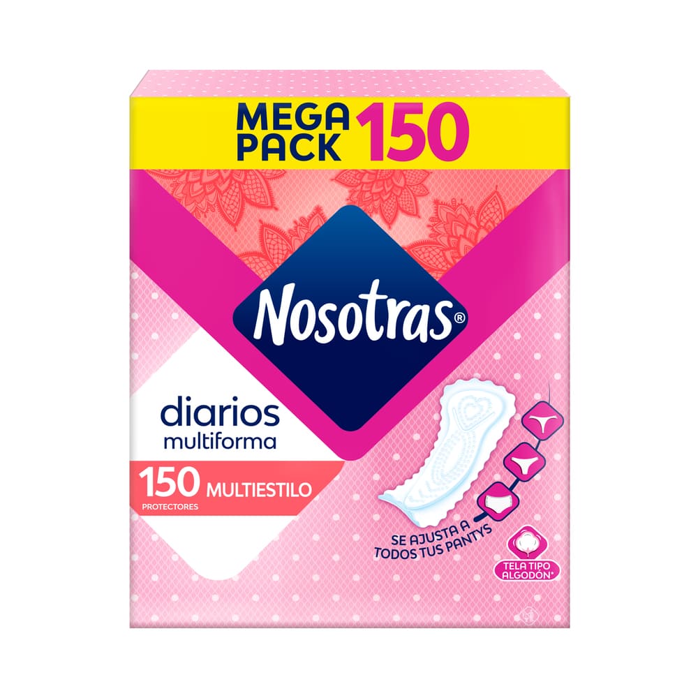 Protectores Nosotras Diarios Multiestilo X 150