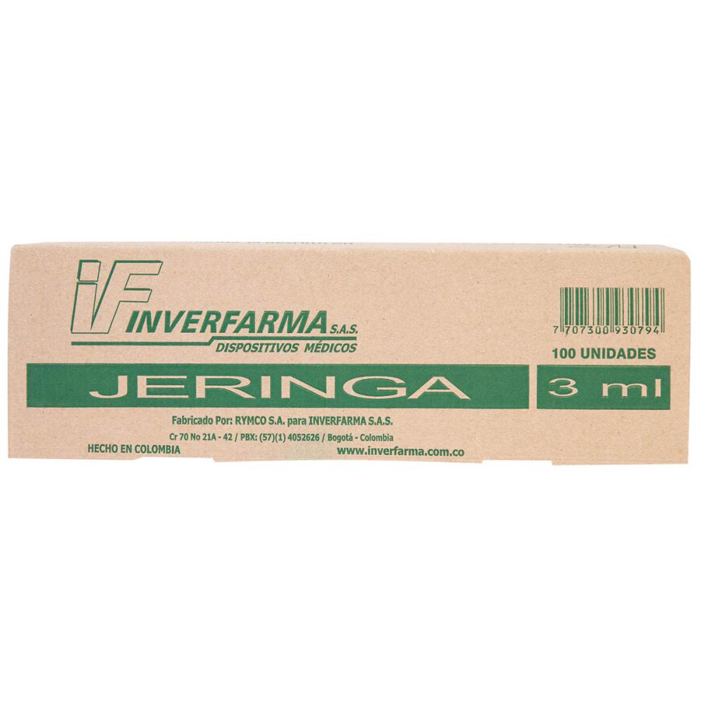 JERINGA INVERFARMA 3 ML 3P