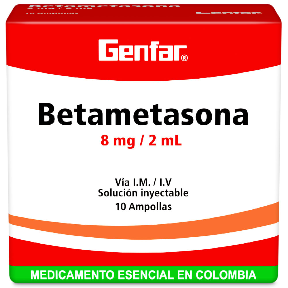 BETAMETASONA 8 MG/2ML INYECTABLE (GENFAR)