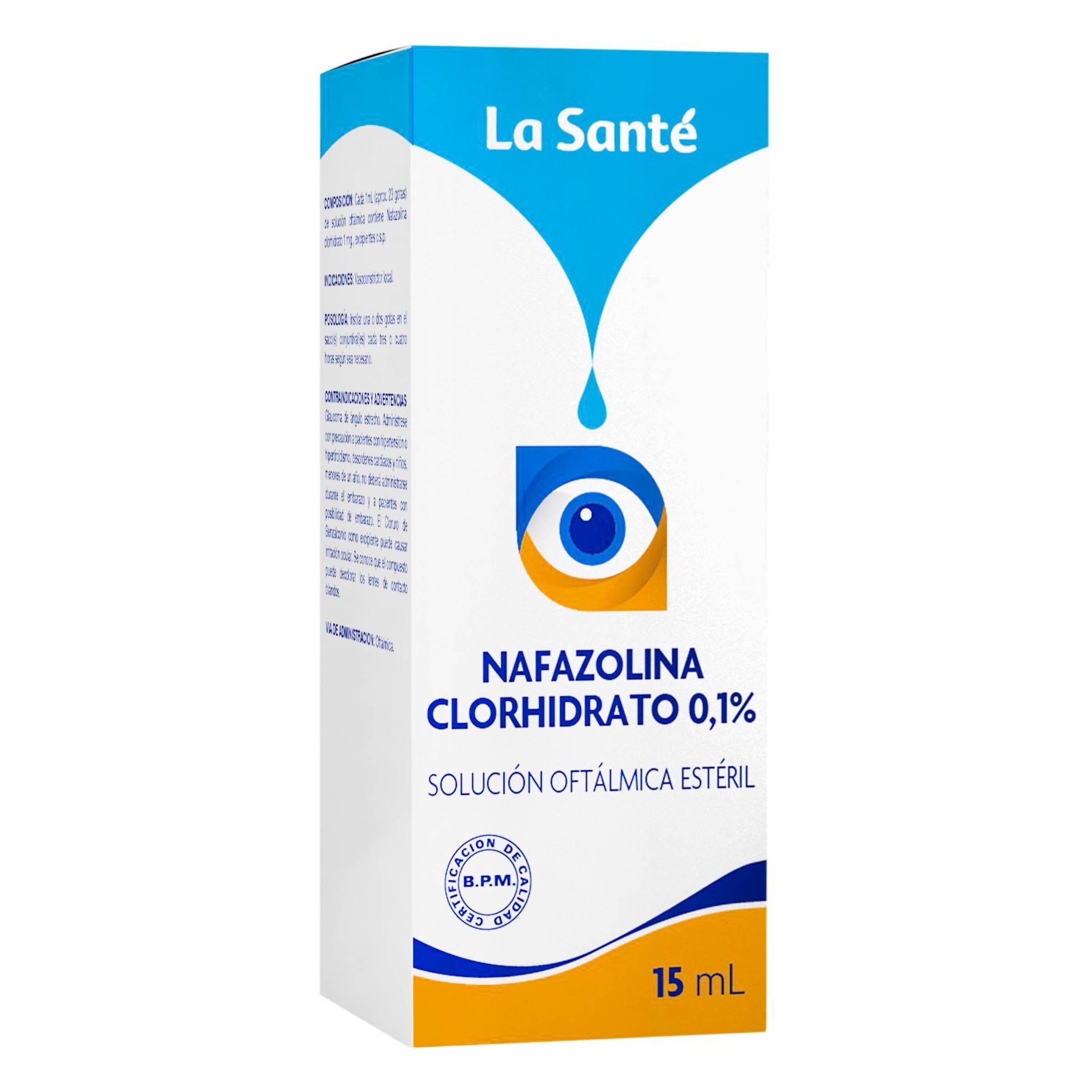 NAFAZOLINA CLORHIDRATO 0.1% (LA SANTE) SOLUCION OFTALMICA