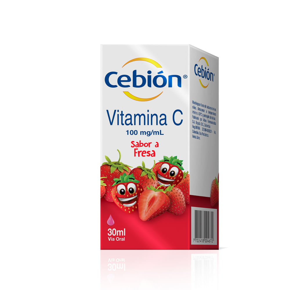 CEBION VITAMINA C EN GOTAS PARA NIÑOS SABOR A FRESA