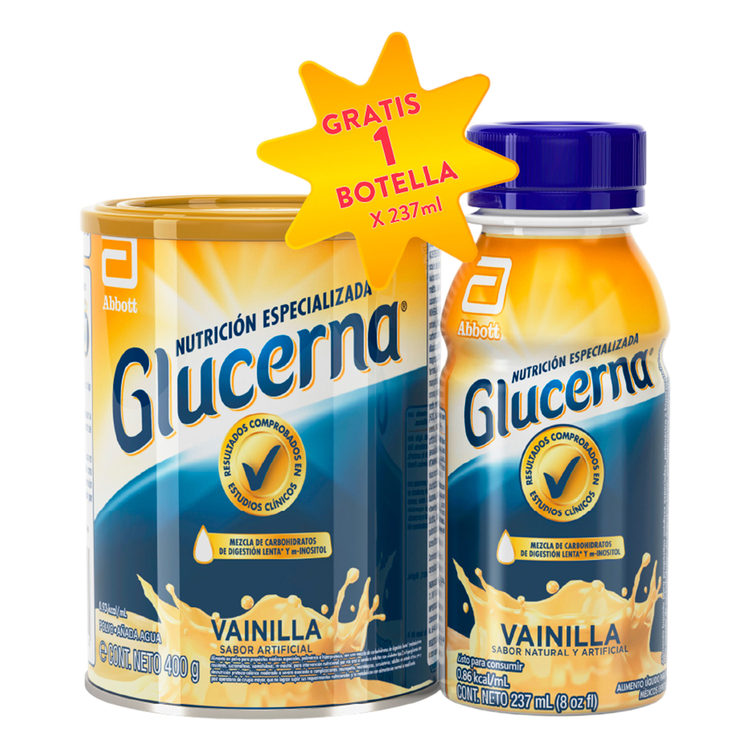 OFERTA GLUCERNA POLVO 400 GRS VAINILLA GRATIS