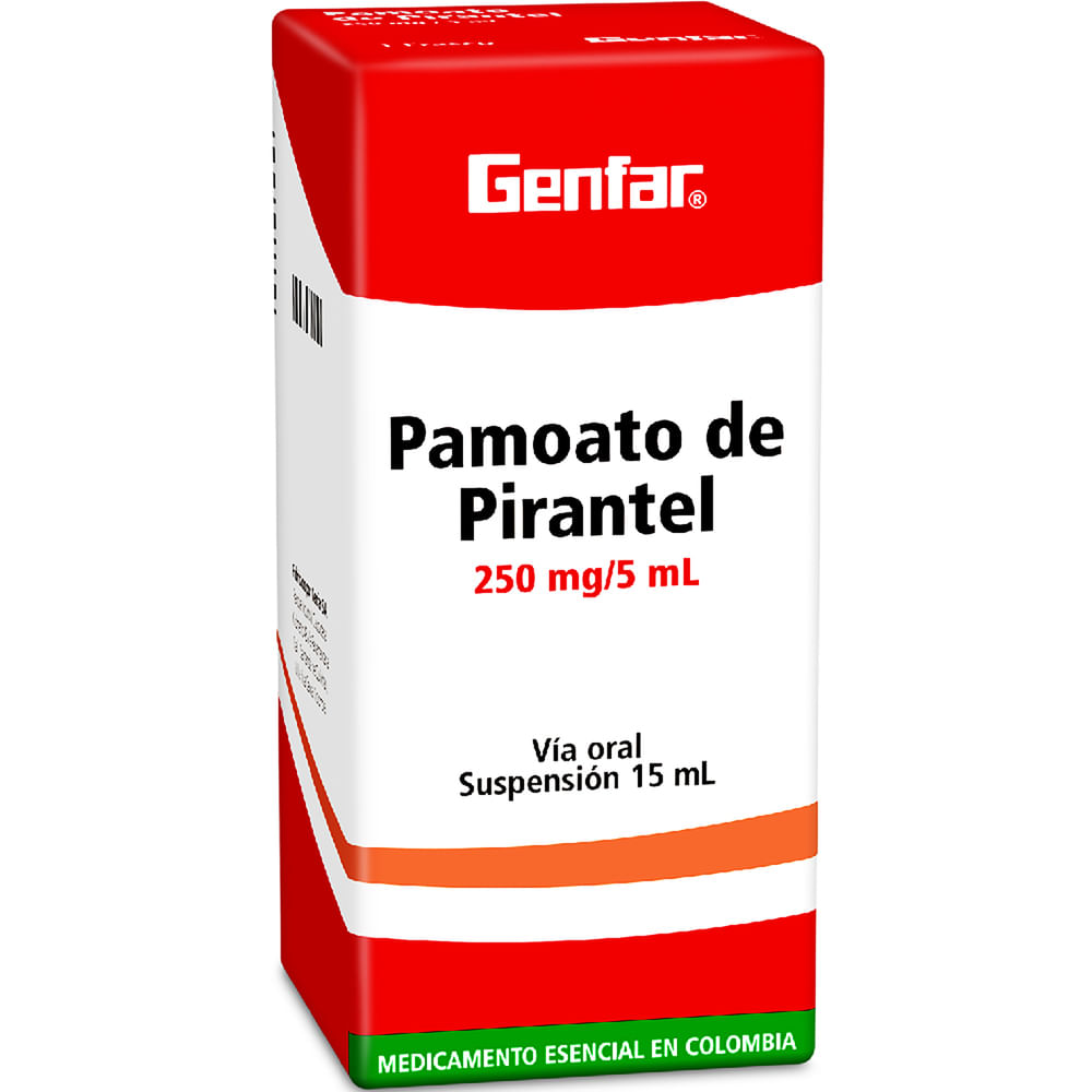 PAMOATO DE PIRANTEL SUSPENSION 250 MG/5 ML (GENFAR)