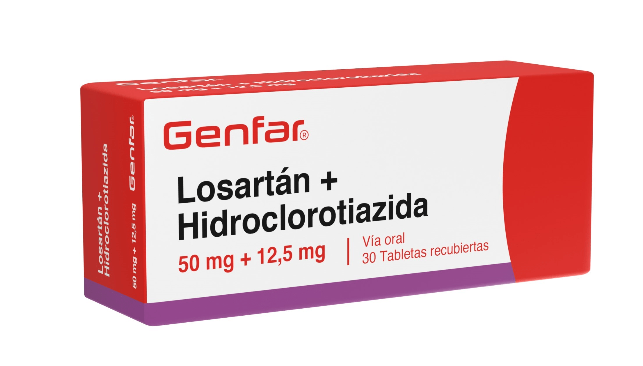 LOSARTAN + HIDROCLOROTIAZIDA 50 MG + 12.5 MG (GENFAR)