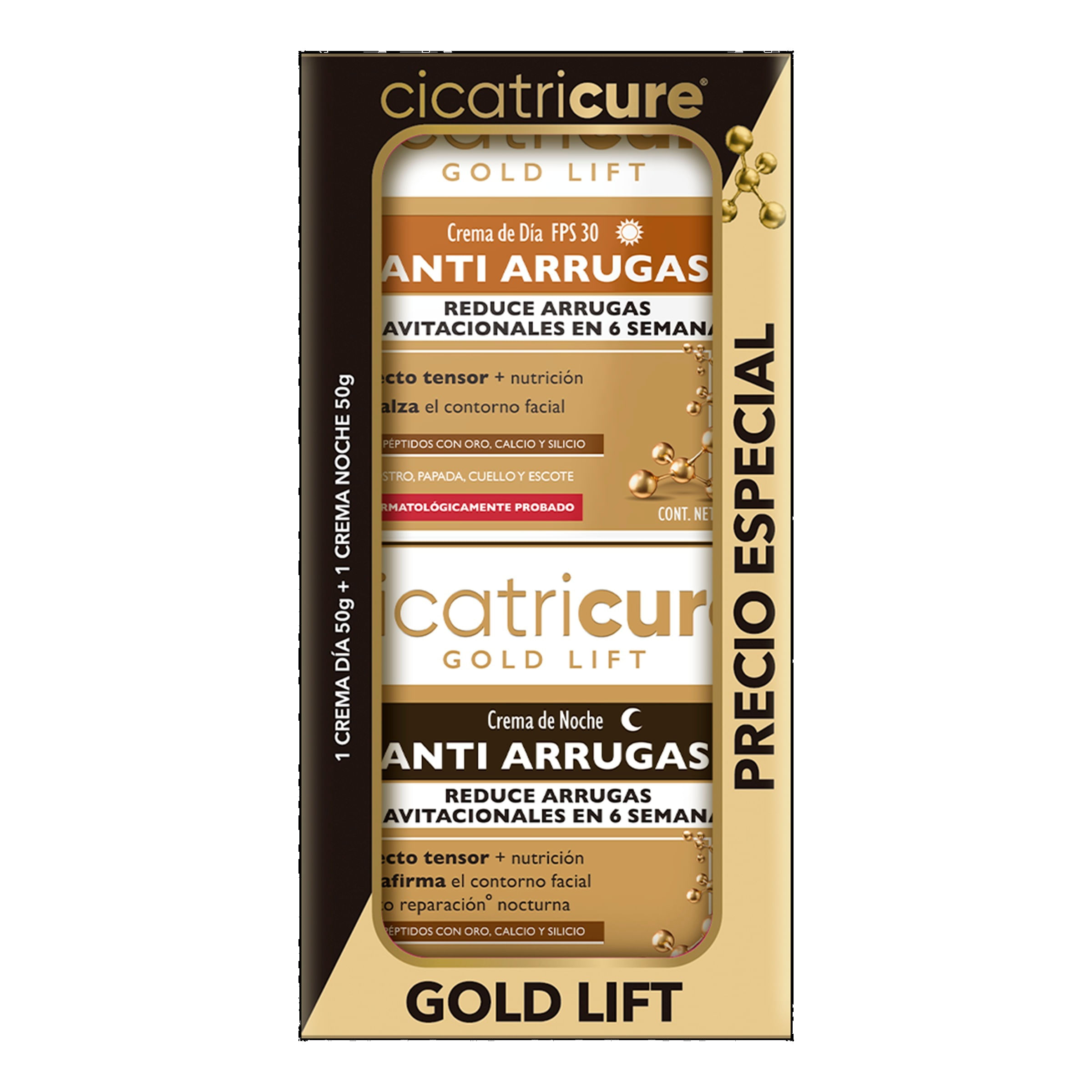 OFERTA CREMA CICATRICURE GOLD LIFT (DIA & NOCHE)