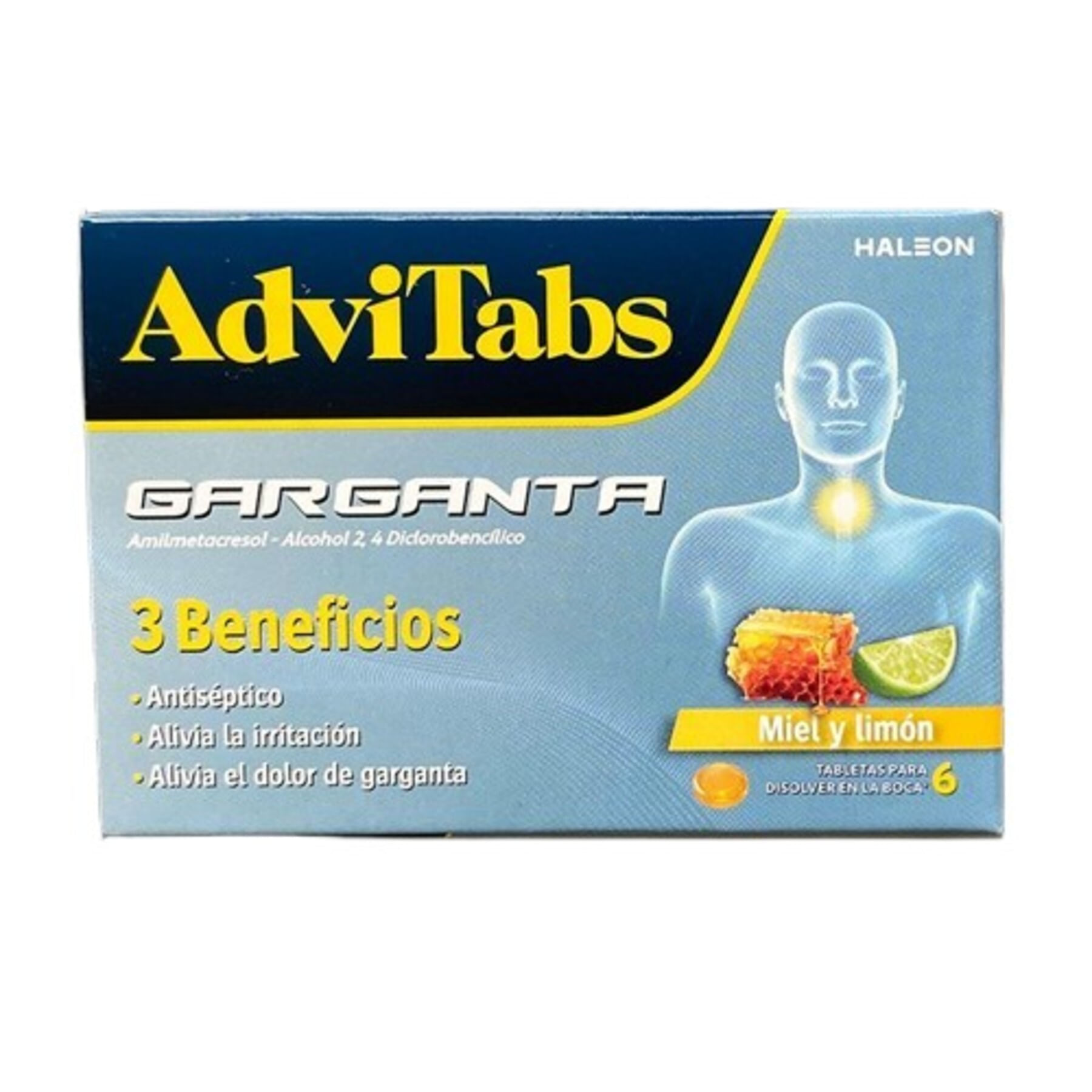 ADVITABS 1.2 MG 0.6 MG MIEL LIMON