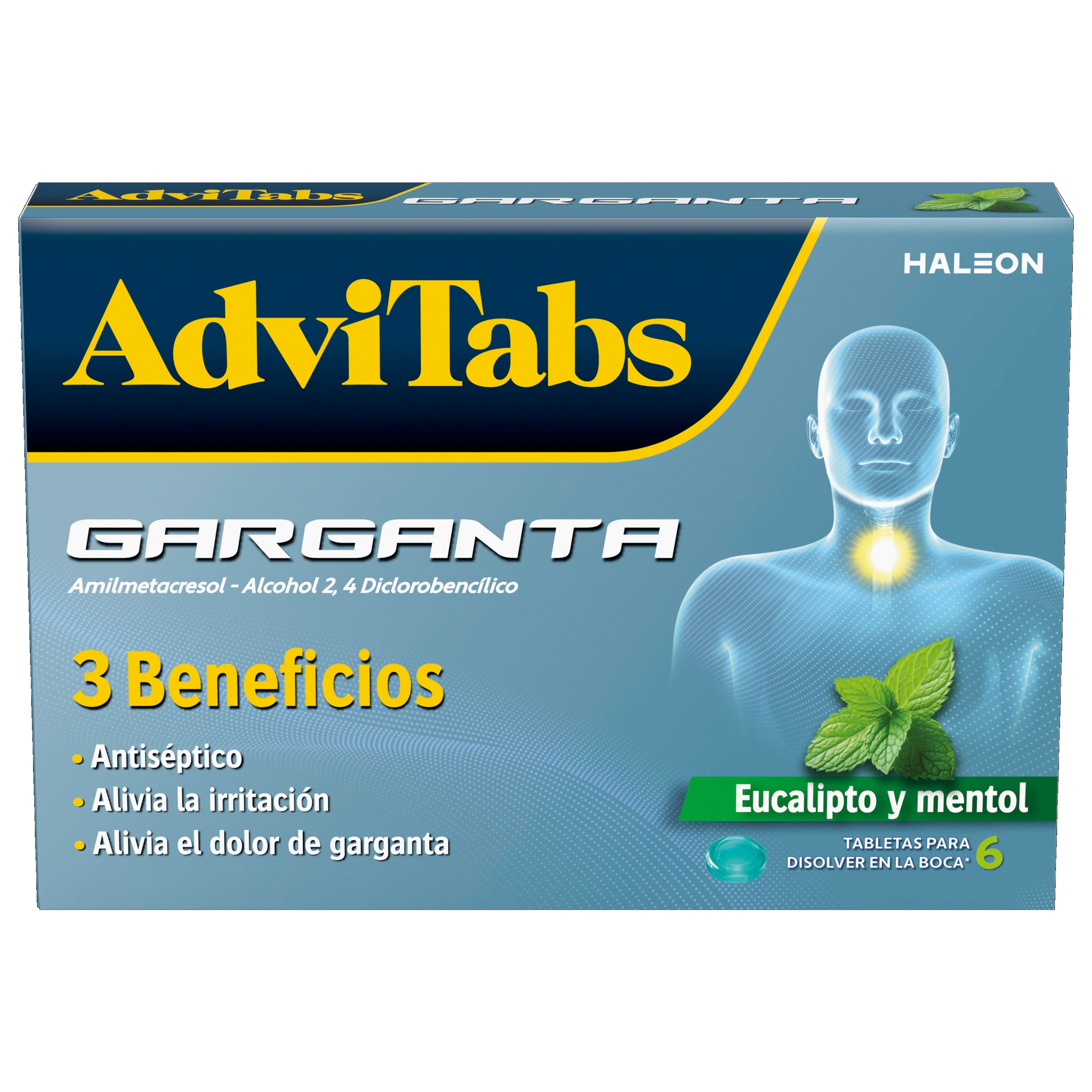 ADVITABS  EUCALIPTO Y MENTOL 1.2 MG 0.6 MG