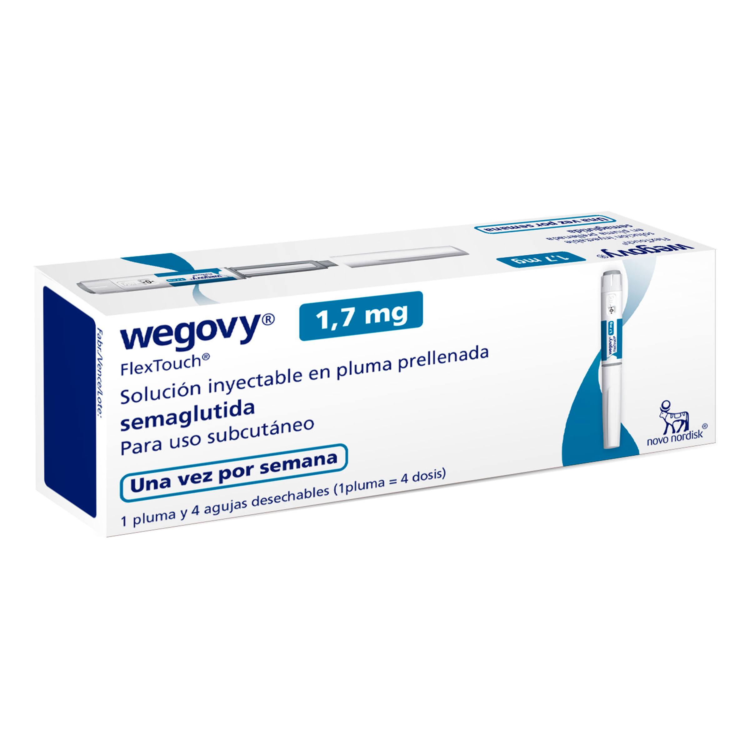 WEGOVY 1.7 MG SOLUCION INYECTABLE X 4 DOSIS