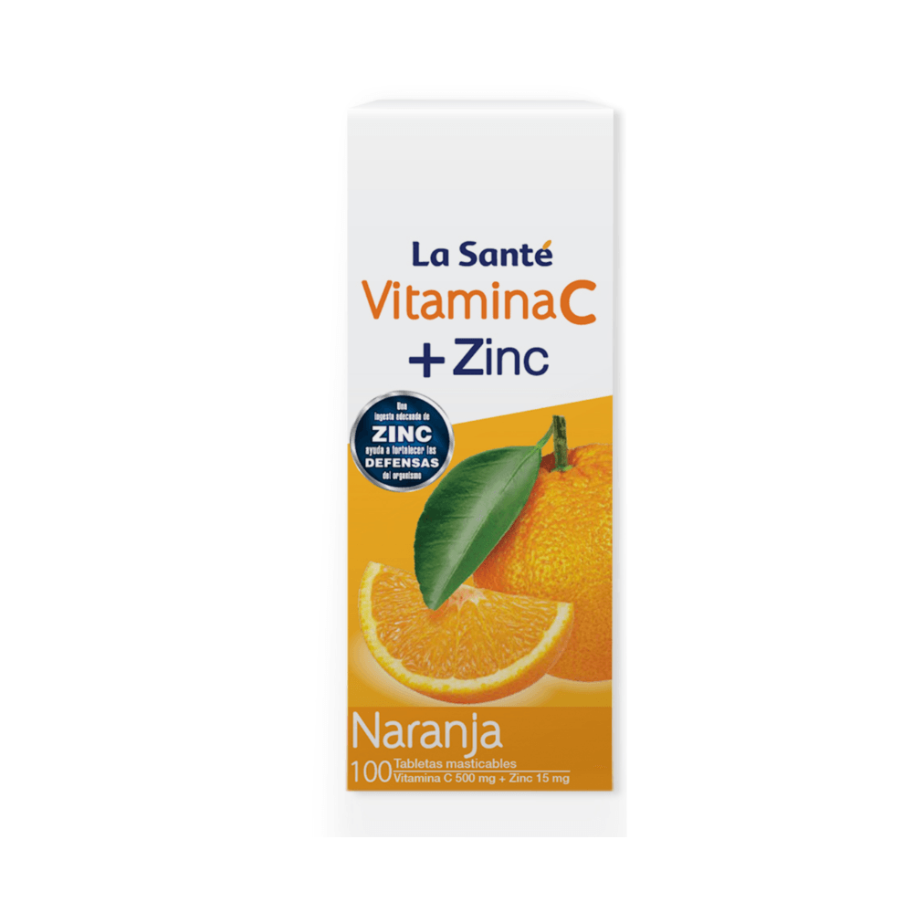 VITAMINA C + ZINC LA SANTE 500 MG
