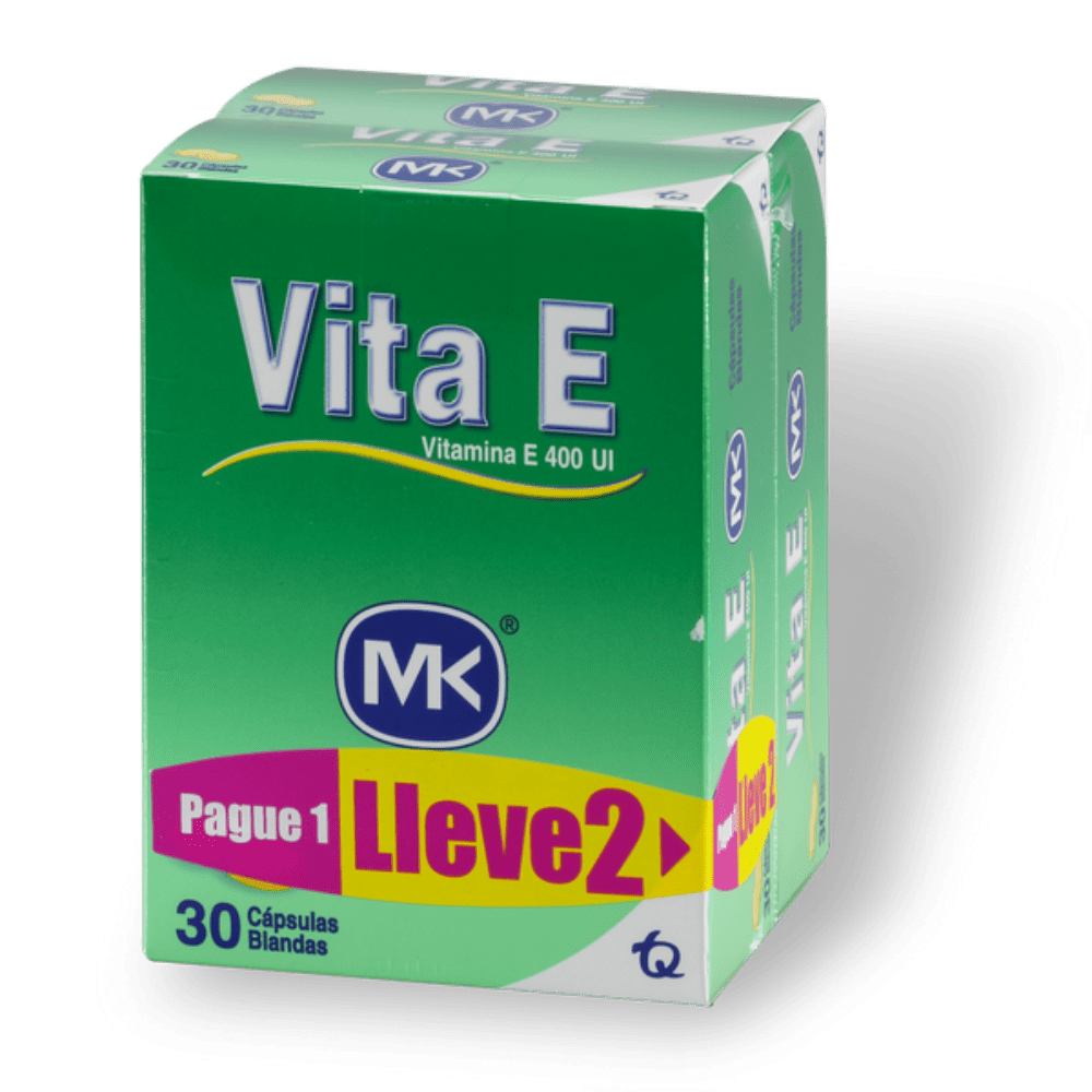 OFERTA VITAMINA VITA E 400 X 30 TAB MK GRATIS CAJA X 30 TABLETA