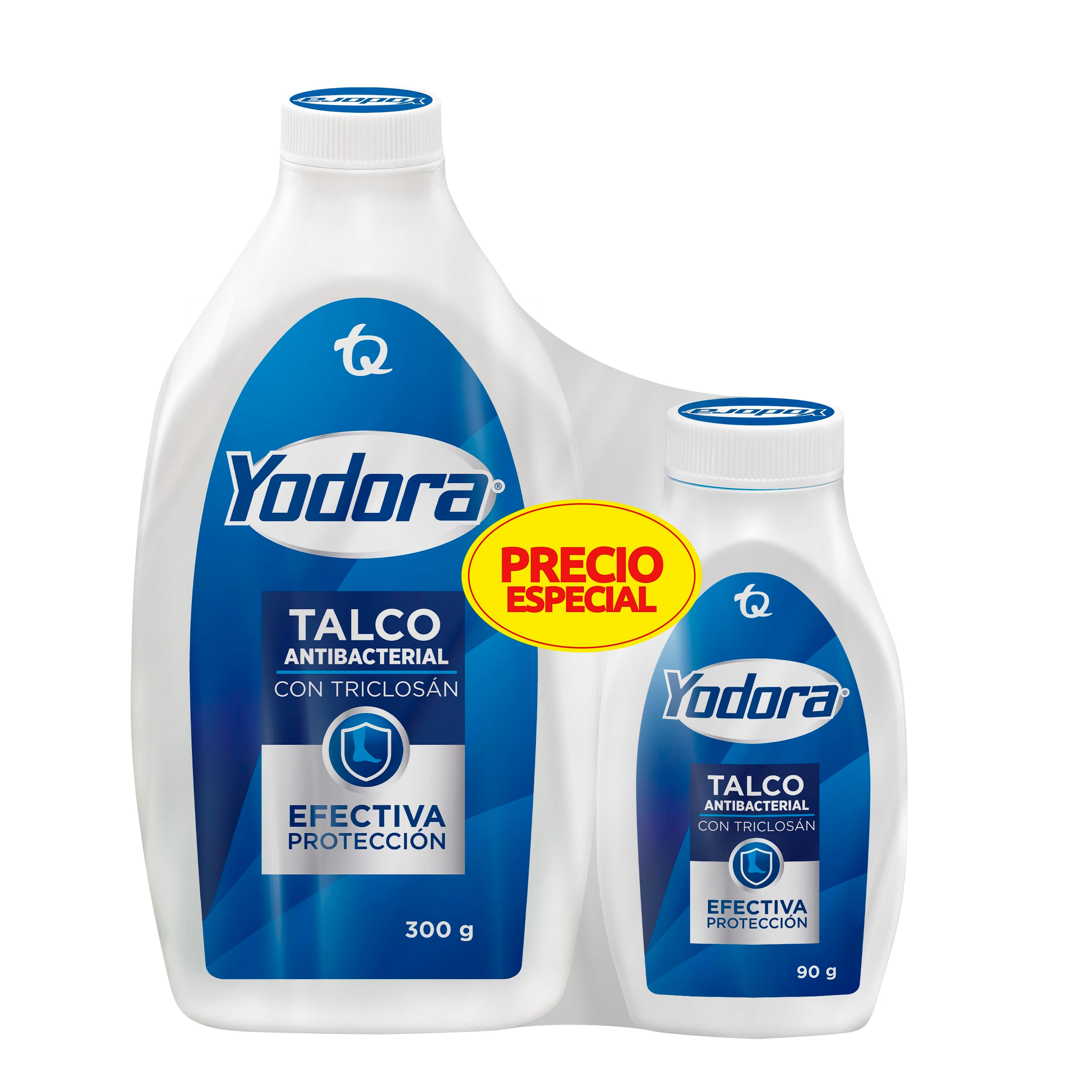 OFERTA TALCO YODORA POTE X 300 GRAMOS GRATIS POTE X 90 GRAMOS