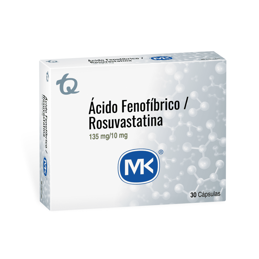 ACIDO FENOFIBRICO + ROSUVASTATINA 135 MG/10 MG