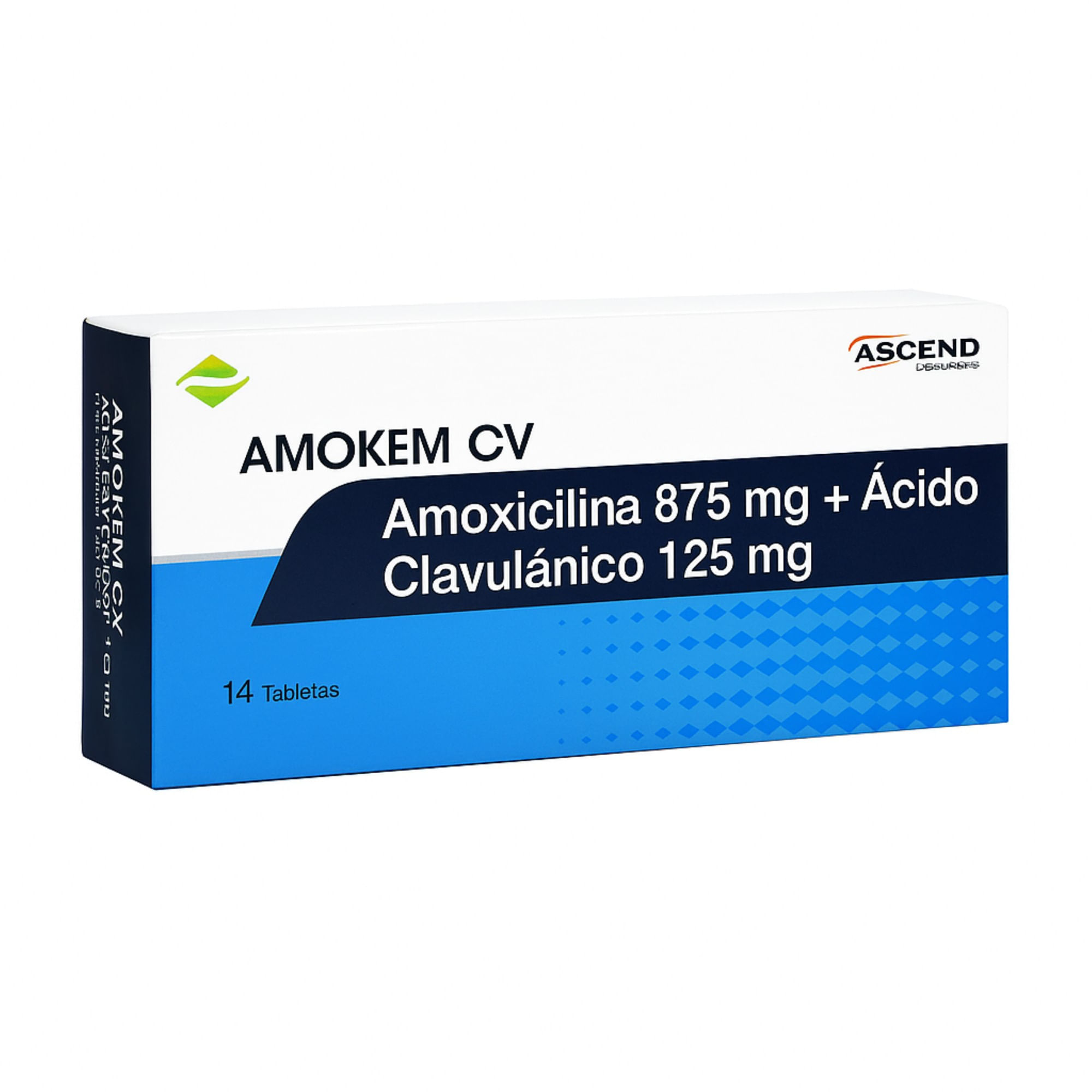 AMOKEM CV 1000 MG (AMOXICILINA 875 MG + ACIDO CLAVULANICO 125 MG)