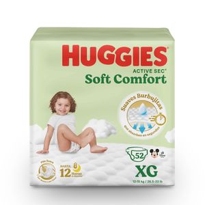Pañal Huggies Active Sec Sof Comfort Etapa 4/Xg