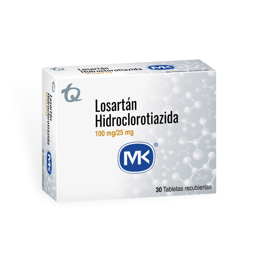 LOSARTAN 100 MG + HIDROCLOROTIAZIDA 25 MG (MK)