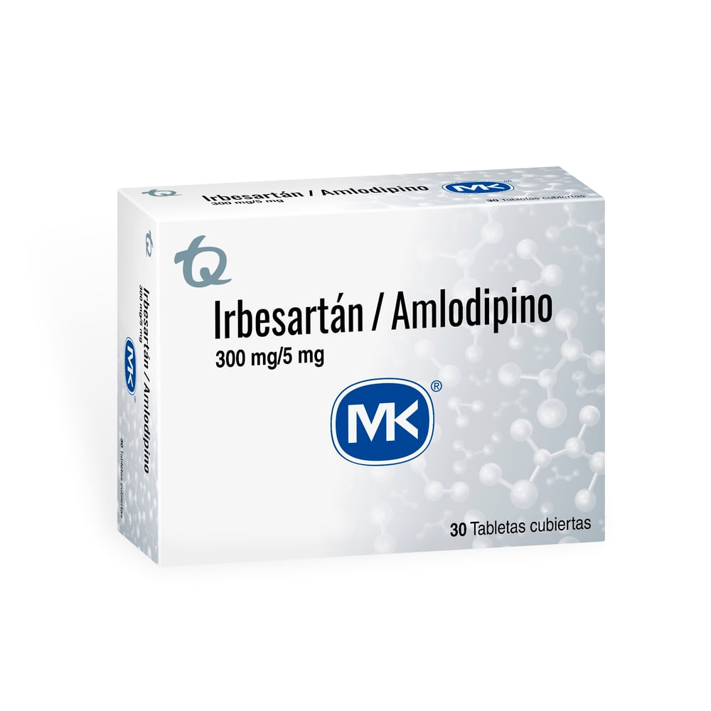 Irbesartan 300mg / Amlodipino 5mg Tabletas Recubiertas