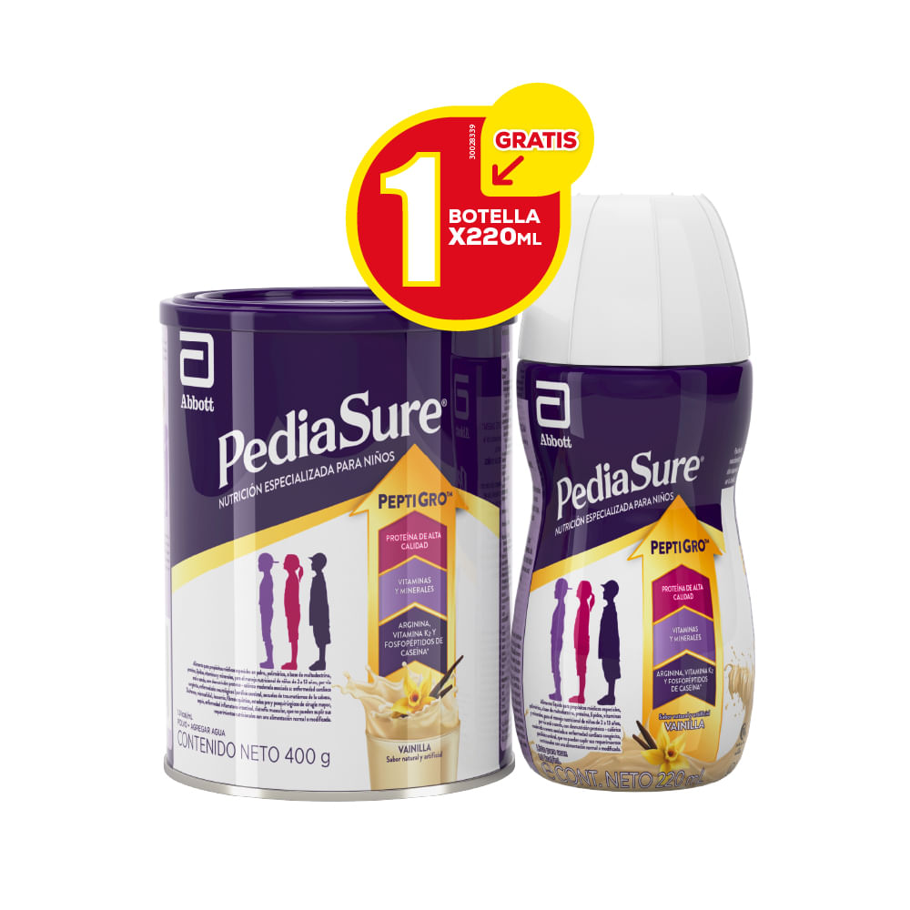 OFERTA PEDIASURE PEPTIGRO VAINILLA GRATIS 1 BOTELLA X 220 ML