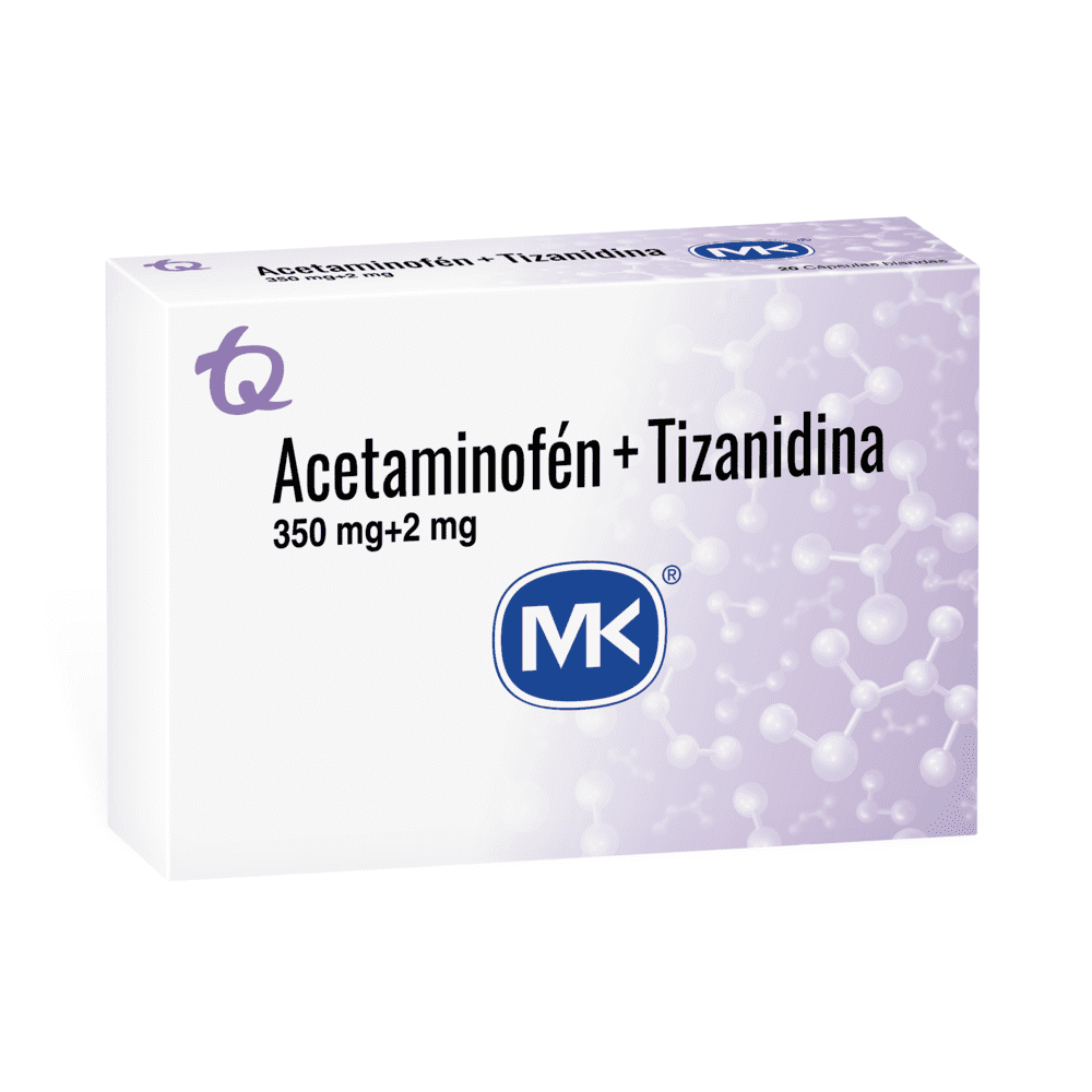 ACETAMINOFEN + TIZANIDINA (MK) 350 MG + 2 MG
