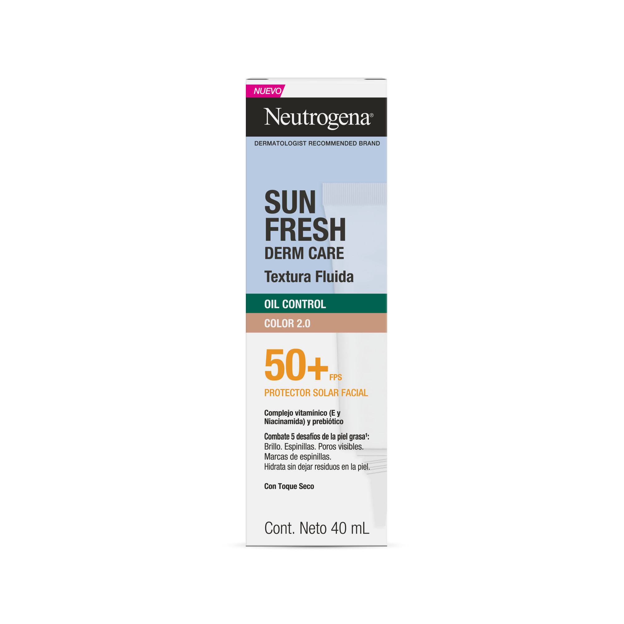 PROTECTOR SOLAR FACIAL NEUTROGENA SUN FRESH OIL CONTROL FLUIDO COLOR 2.0 FPS 50+