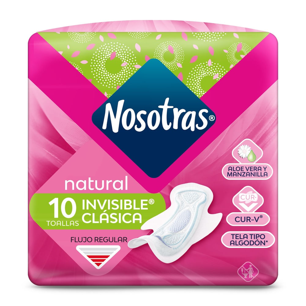 TOALLAS NOSOTRAS NATURAL INVISIBLE CLASICA