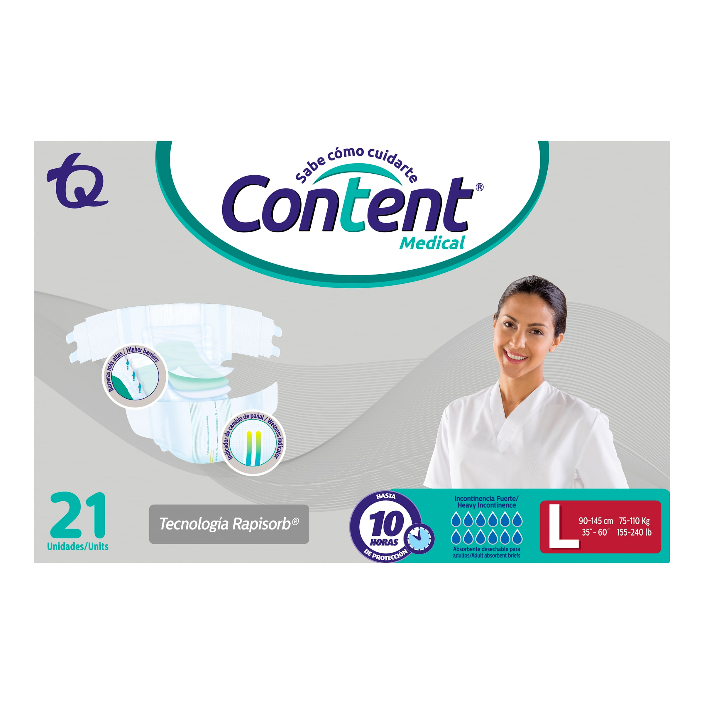 Pañal Content Medical Adulto Talla L
