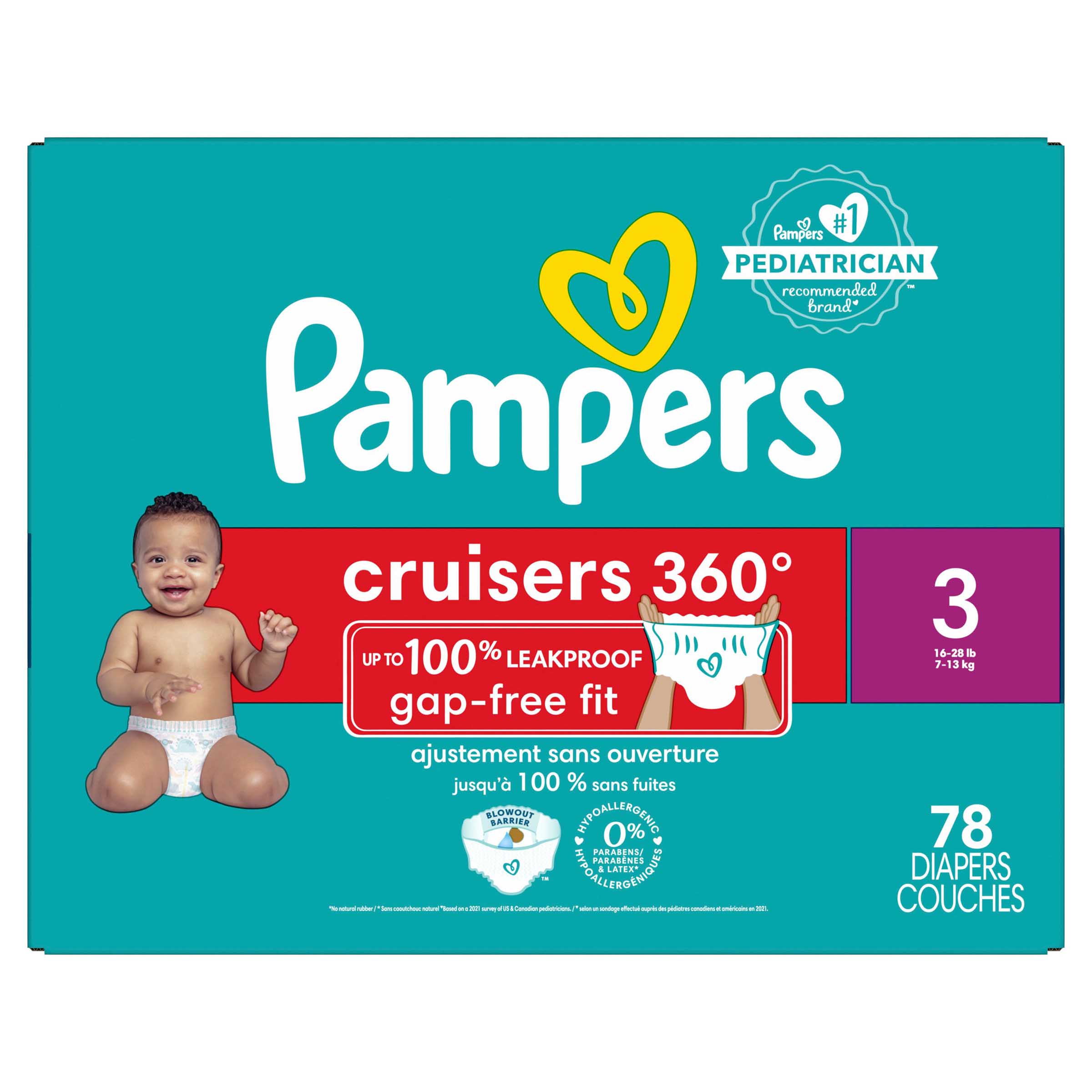 Pañal Pampers Cruisers 360 Fit Etapa 3