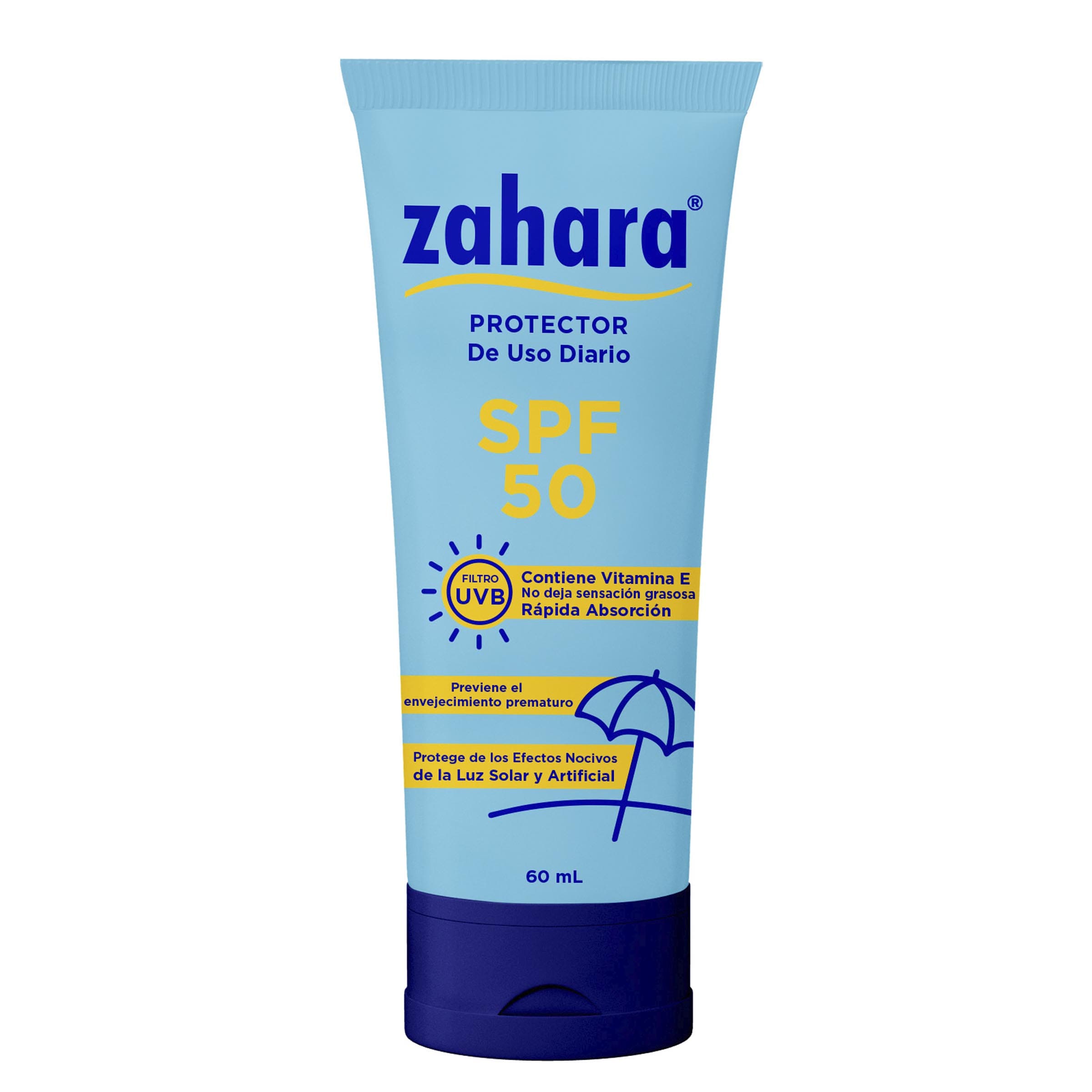 Protector Solar Zahara de Uso Diario Spf 50