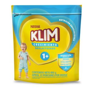 Leche Klim 1+ Crecimiento Deslactosada