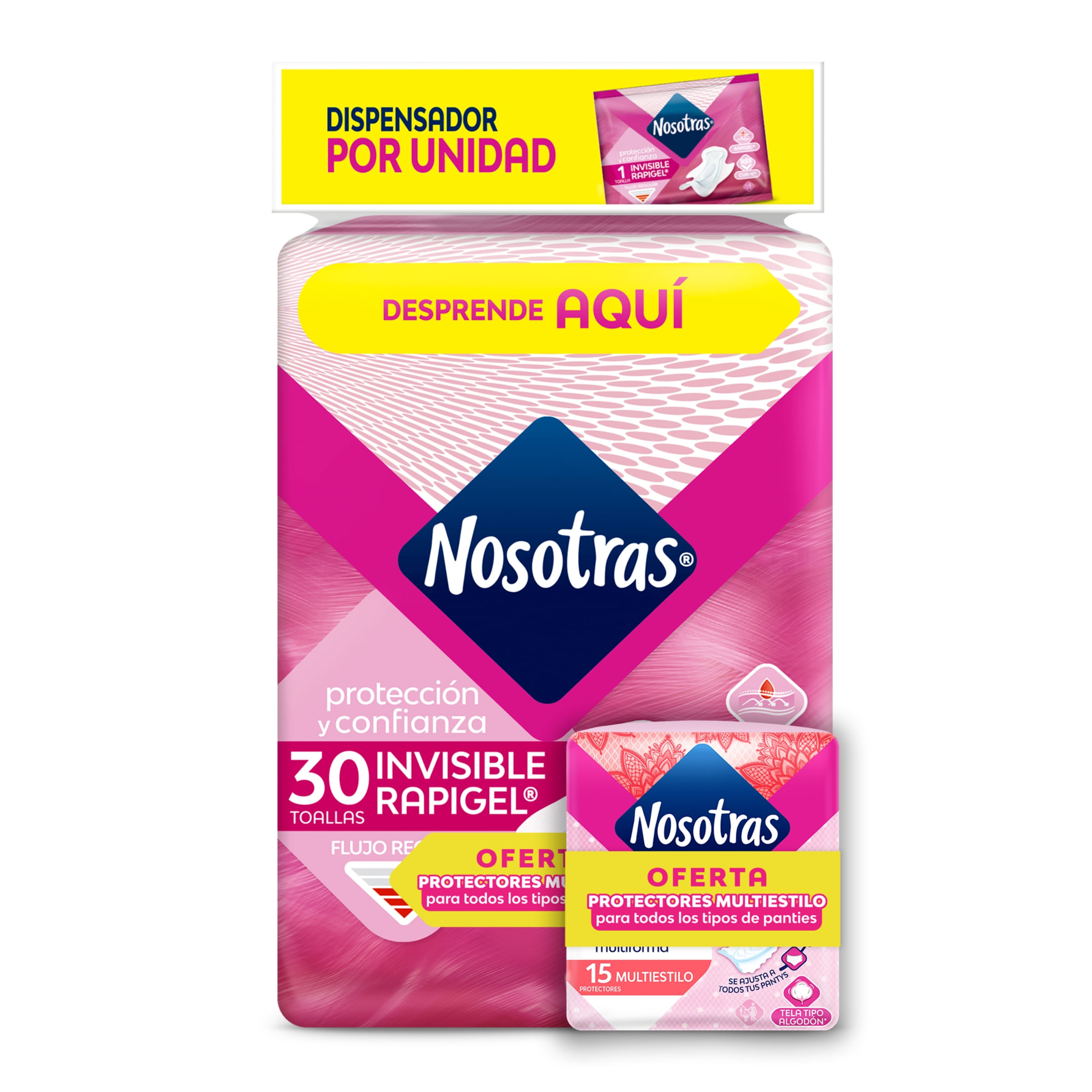 Toallas Nosotras Invisible Rapigel