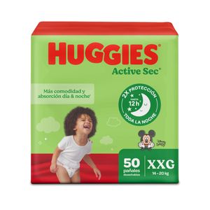 Pañal Huggies Active Sec Etapa 5/Xxg