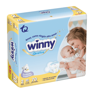 Pañal Winny Sensitive Etapa 2/M + Toallitas