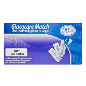 Tiras Reactivas De Glucosa En Sangre Glucocare Match Gratis 50 Lancetas