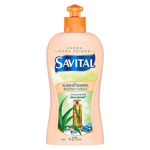 Crema Para Peinar Savital Elixir De Romero Biotina Y Sabila Crecimiento Abundante